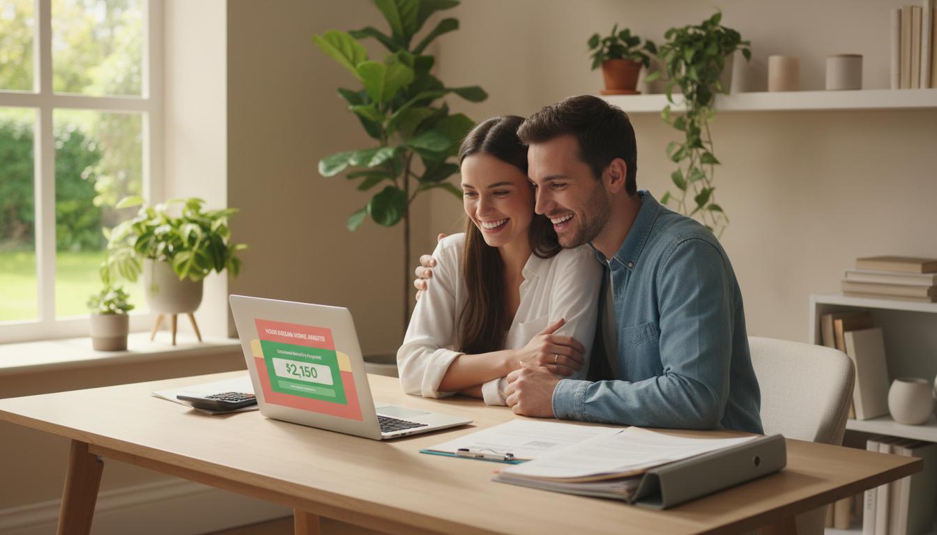 Couple Using Mortgage Calculator